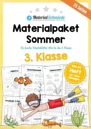 Materialpaket Sommer: 3. Klasse (25 Arbeitsblätter)