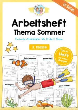 Arbeitsheft Sommer: 3. Klasse (25 Arbeitsblätter)