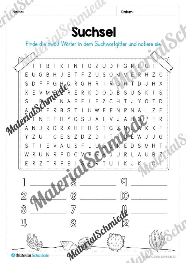 Materialpaket Sommer: 4. Klasse (Vorschau 09)