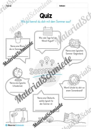 Materialpaket Sommer: 4. Klasse (Vorschau 19)