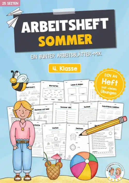 Materialpaket Sommer: 4. Klasse (25 Arbeitsblätter)