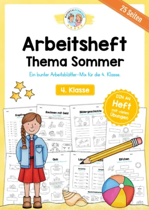 Arbeitsheft Sommer: 4. Klasse (25 Arbeitsblätter)