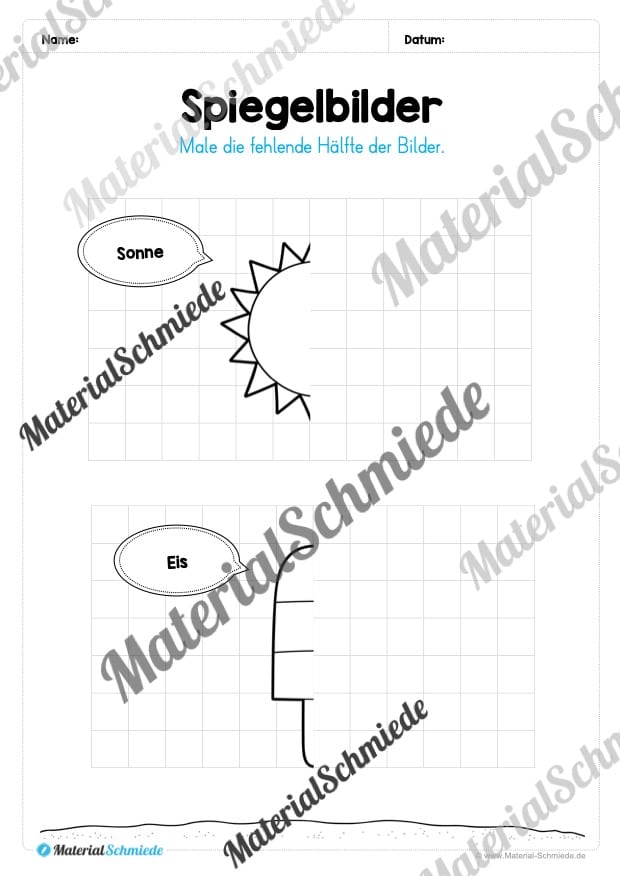 Materialpaket Sommer: Vorschule (Vorschau 07)