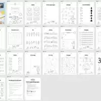 Materialpaket Sommer: Vorschule (20 Arbeitsblätter) - Überblick