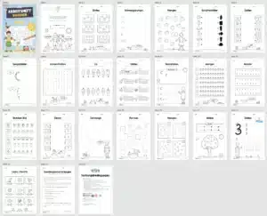 Materialpaket Sommer: Vorschule (20 Arbeitsblätter) – Überblick