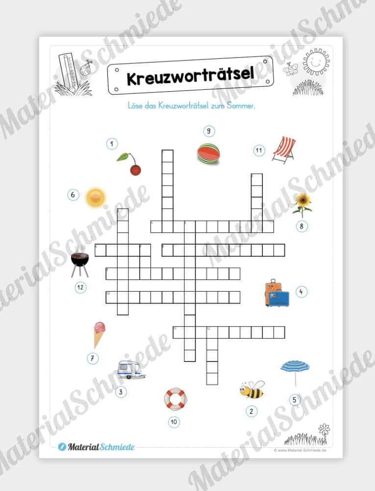 Sommer Kreuzwortr tsel