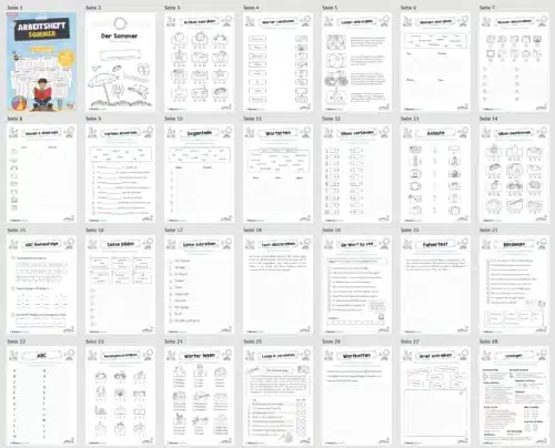 Materialpaket Sommer: Deutsch (2/3 Klasse) - Überblick