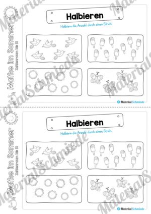 Mathe Übungen Sommer – Zahlenraum bis 10 (Vorschau 06)