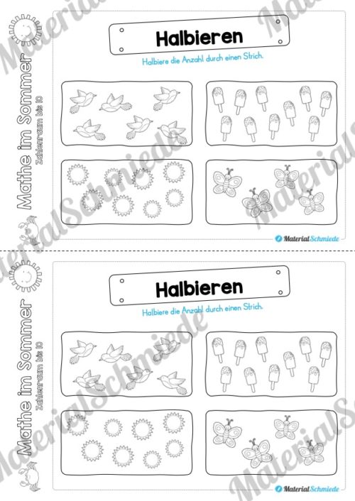 Mathe Übungen Sommer - Zahlenraum bis 10 (Vorschau 06)