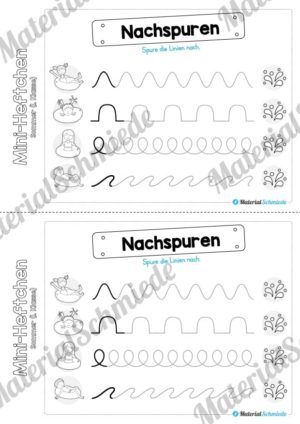 Mini-Heft: Sommer für die 1. Klasse (Nachspuren / Schwungübungen)