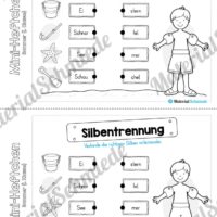Mini-Heft: Sommer für die 1. Klasse (Silbentrennung)