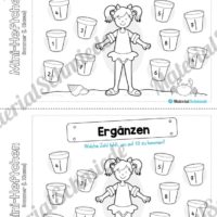 Mini-Heft: Sommer für die 1. Klasse (Zahlen bis 10 ergänzen)