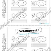 Mini-Heft: Sommer für die 1. Klasse (Buchstabensalat)