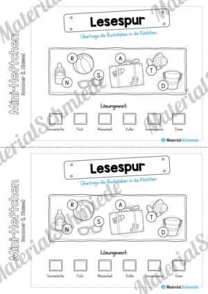 Mini-Heft: Sommer für die 1. Klasse (Lesespur)