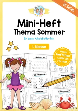 Mini-Heft: Sommer - 1. Klasse (25 Arbeitsblätter)