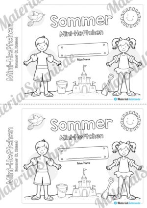 Mini-Heft: Sommer für die 2. Klasse (Deckblatt)