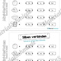 Mini-Heft: Sommer für die 2. Klasse (3 Silben verbinden)
