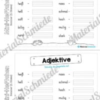 Mini-Heft: Sommer für die 2. Klasse (Adjektive: Gegenteile finden)