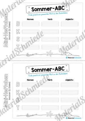 Mini-Heft: Sommer für die 2. Klasse (Sommer-ABC)