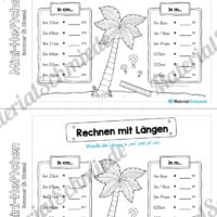 Mini-Heft: Sommer für die 3. Klasse (Rechnen mit Längen)