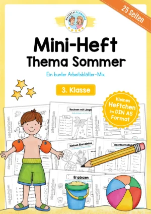 Mini-Heft: Sommer - 3. Klasse (25 Arbeitsblätter)