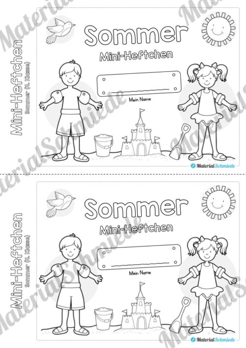 Mini-Heft: Sommer für die 4. Klasse (Deckblatt)