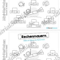 Mini-Heft: Sommer für die 4. Klasse (Rechenmauern)