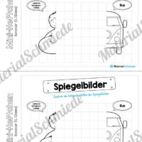 Mini-Heft: Sommer für die 4. Klasse (Spiegelbilder zum Sommer zeichenen)