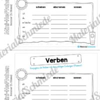 Mini-Heft: Sommer für die 4. Klasse (Verben zum Sommer konjugieren)