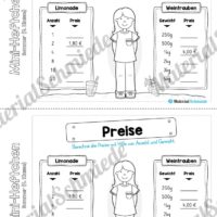 Mini-Heft: Sommer für die 4. Klasse (Rechnen mit Preisen)