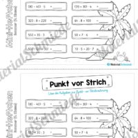 Mini-Heft: Sommer für die 4. Klasse (Punkt- vor Strich Aufgaben)