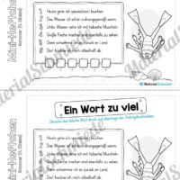 Mini-Heft: Sommer für die 4. Klasse (Ein Wort zu viel)
