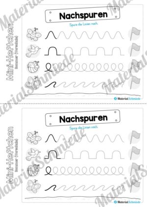 Mini-Heft: Sommer für die Vorschule (Schwungübungen)