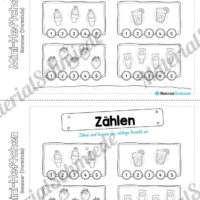 Mini-Heft: Sommer für die Vorschule (Abbildungen zählen und ankreuzen)