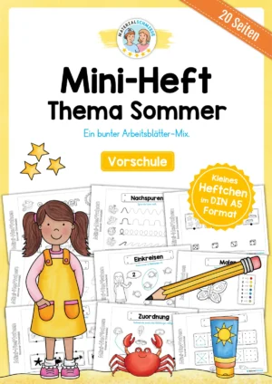 Mini-Heft: Sommer - Vorschule (20 Arbeitsblätter)