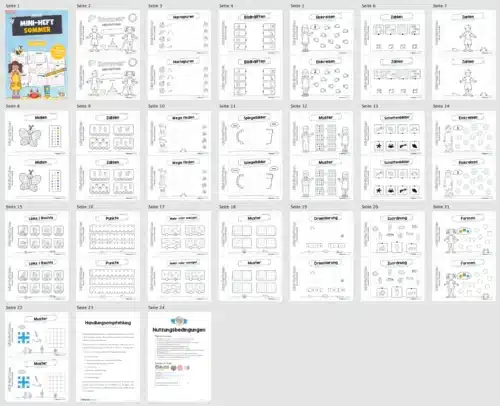 Mini-Heft: Sommer für die Vorschule (Überblick)