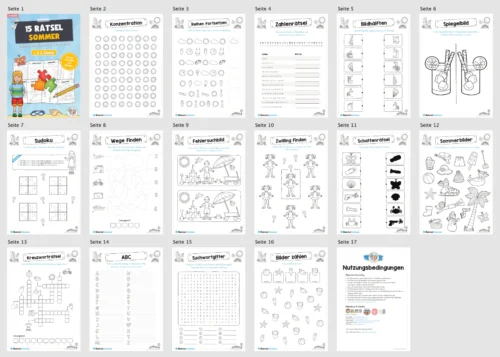 15 Rätsel zum Sommer (Überblick)