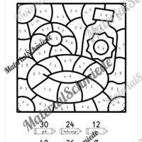 8 Rechenmalblätter zum Sommer: Kleines Einmaleins (Vorschau 06)