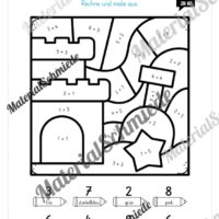 8 Rechenmalblätter zum Sommer im Zahlenraum bis 10 (Vorschau 02)