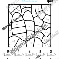 8 Rechenmalblätter zum Sommer im Zahlenraum bis 10 (Vorschau 08)