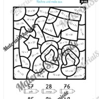 8 Rechenmalblätter zum Sommer im Zahlenraum bis 100 (Vorschau 01)