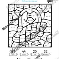 8 Rechenmalblätter zum Sommer im Zahlenraum bis 100 (Vorschau 03)