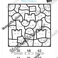 8 Rechenmalblätter zum Sommer im Zahlenraum bis 100 (Vorschau 07)