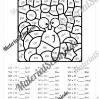8 Rechenmalblätter zum Sommer im Zahlenraum bis 1.000 (Vorschau 01)