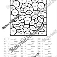 8 Rechenmalblätter zum Sommer im Zahlenraum bis 1.000 (Vorschau 02)