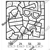 8 Rechenmalblätter zum Sommer im Zahlenraum bis 1.000 (Vorschau 05)