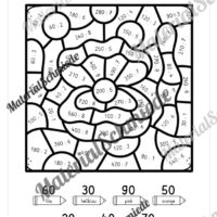 8 Rechenmalblätter zum Sommer im Zahlenraum bis 1.000 (Vorschau 08)