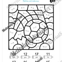 8 Rechenmalblätter zum Sommer im Zahlenraum 20 (Vorschau 02)