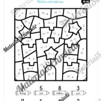 8 Rechenmalblätter zum Sommer im Zahlenraum 20 (Vorschau 04)