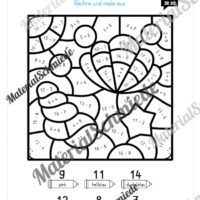 8 Rechenmalblätter zum Sommer im Zahlenraum 20 (Vorschau 08)